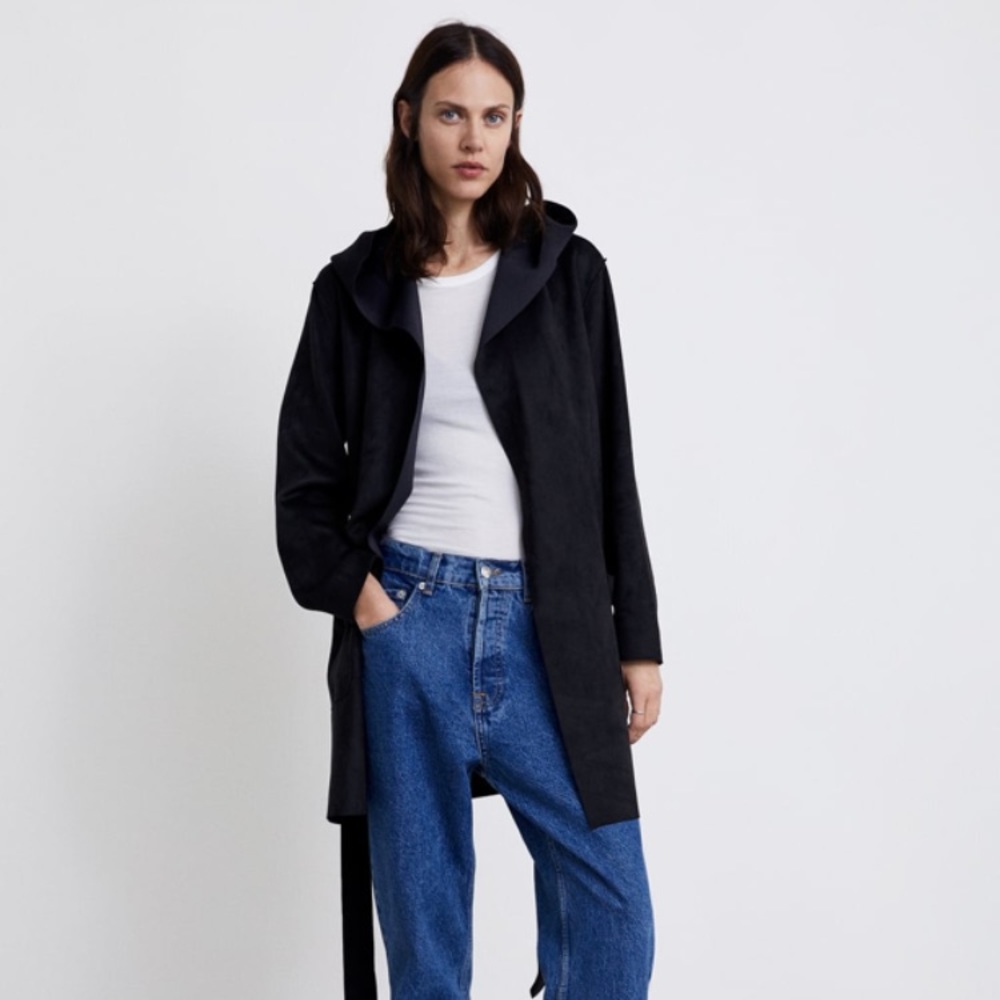 Suede Trench Coat